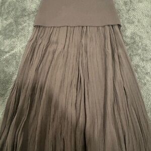 Zara Taupe A-Line Skirt